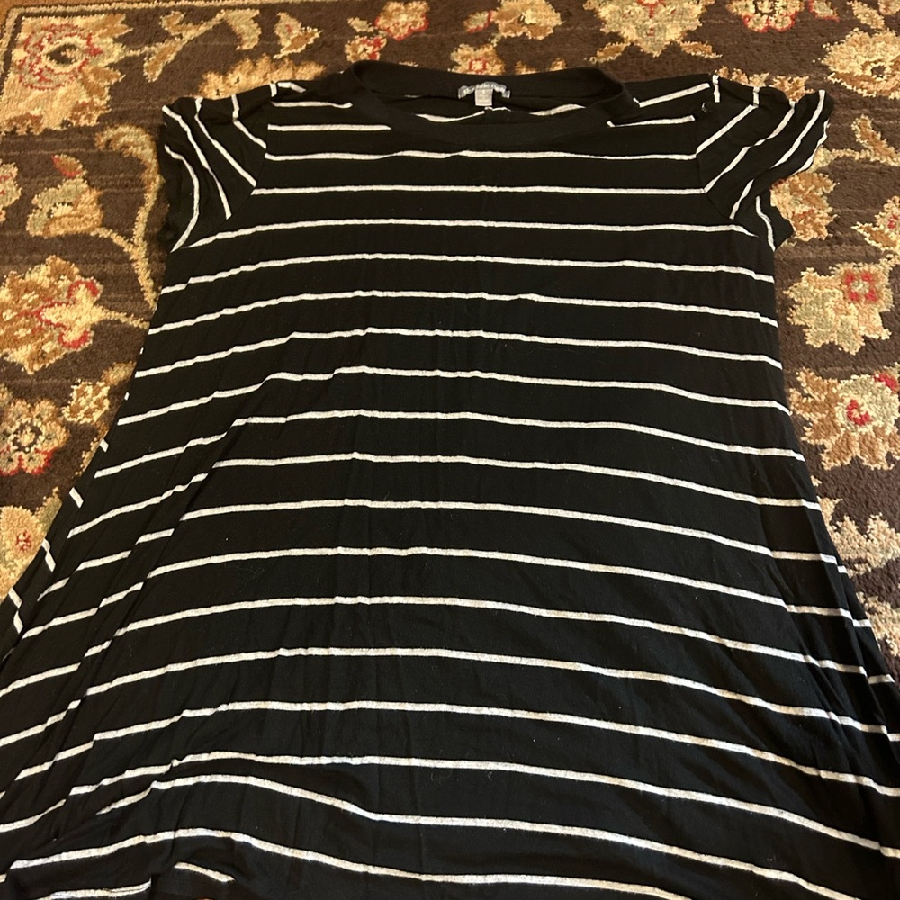 Charlotte Russe Monochrome Striped Top